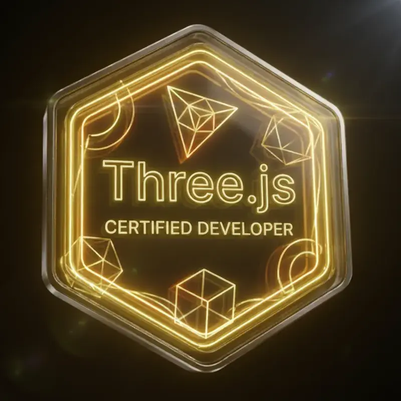 Three.js certificate issued by Sheryains Coding School