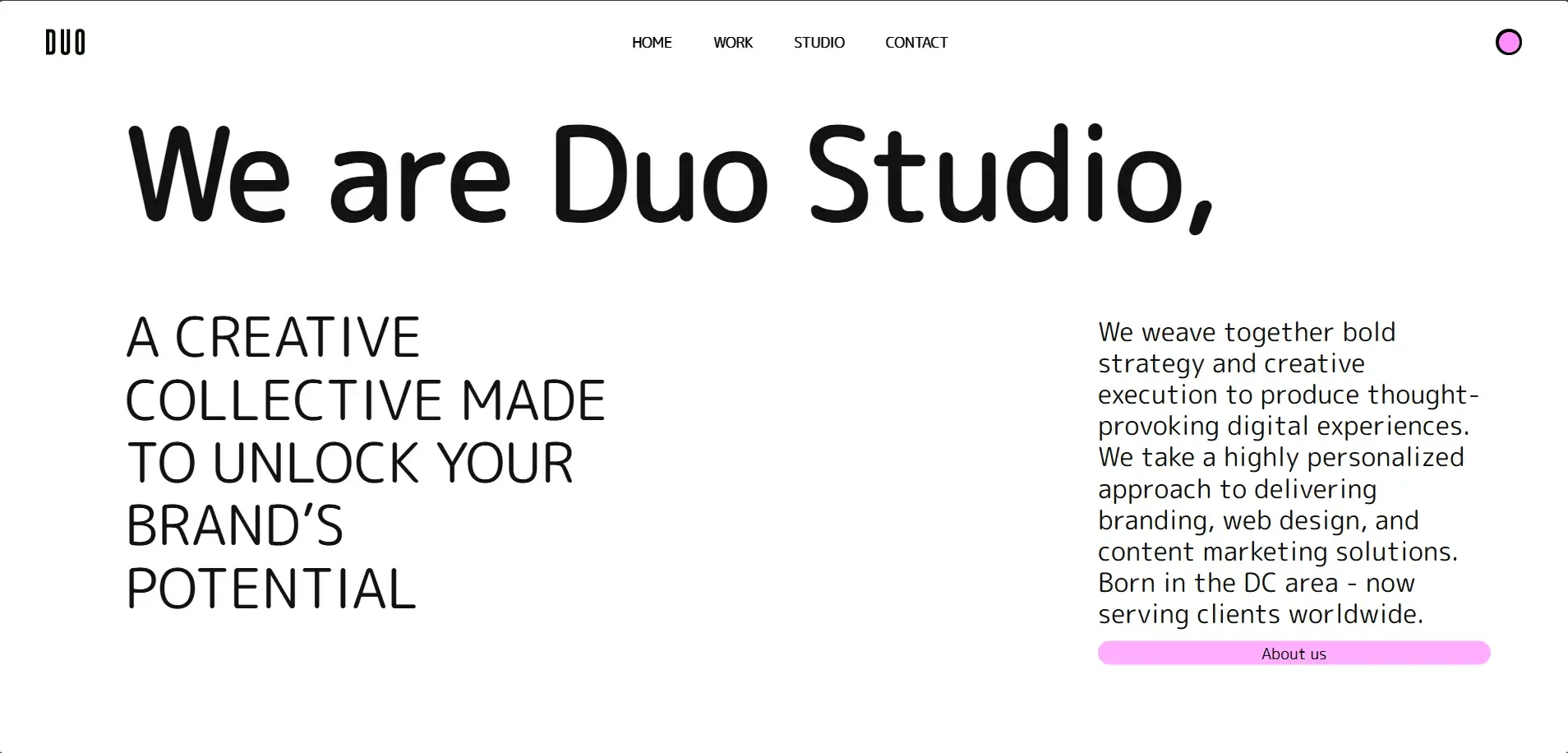 Screenshot of Duo Studio — Creative Agency, Branding, Motion